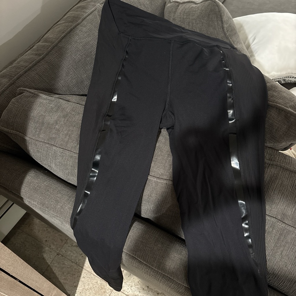 Lululemon black Leggings with Side Stripes